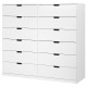 Komoda,12 szuflad, biały NORDLI 792.394.90