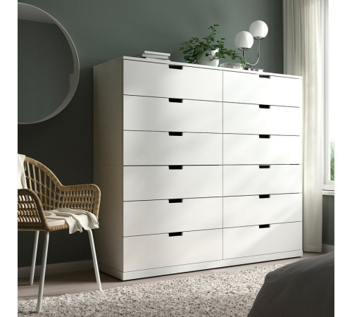 Komoda,12 szuflad, biały NORDLI 792.394.90