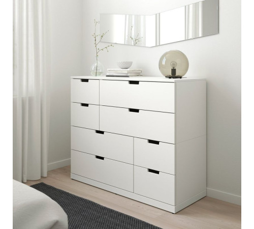 Komoda, 8 szuflad, biały NORDLI 792.395.03