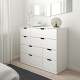 Komoda, 8 szuflad, biały NORDLI 792.395.03