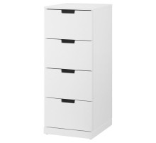 Komoda, 4 szuflady, biały NORDLI 792.398.43