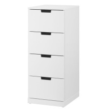 Комод, 4 ящика, белый NORDLI 792.398.43