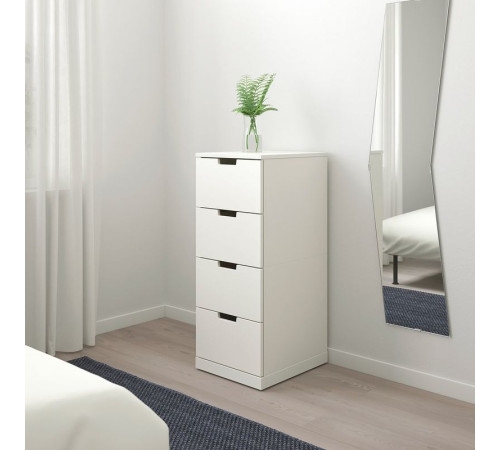 Komoda, 4 szuflady, biały NORDLI 792.398.43