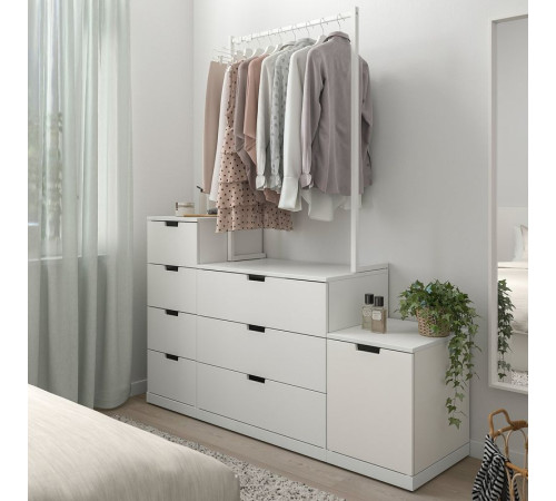 Komoda, 8 szuflad, biały NORDLI 792.953.77