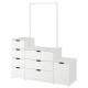 Komoda, 8 szuflad, biały NORDLI 792.953.77