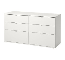 Komoda, 6 szuflad, biały/funkcja przymocuj/odblokuj VIHALS 804.901.13
