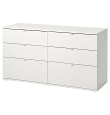 Komoda, 6 szuflad, biały/funkcja przymocuj/odblokuj VIHALS 804.901.13