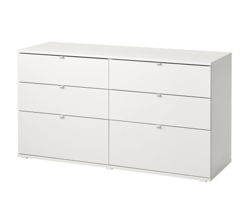 Komoda, 6 szuflad, biały/funkcja przymocuj/odblokuj VIHALS 804.901.13
