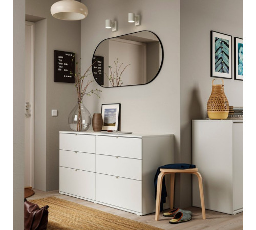 Komoda, 6 szuflad, biały/funkcja przymocuj/odblokuj VIHALS 804.901.13