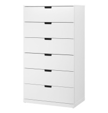 Komoda, 6 szuflad, biały NORDLI 892.394.99
