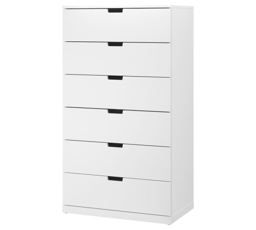 Komoda, 6 szuflad, biały NORDLI 892.394.99