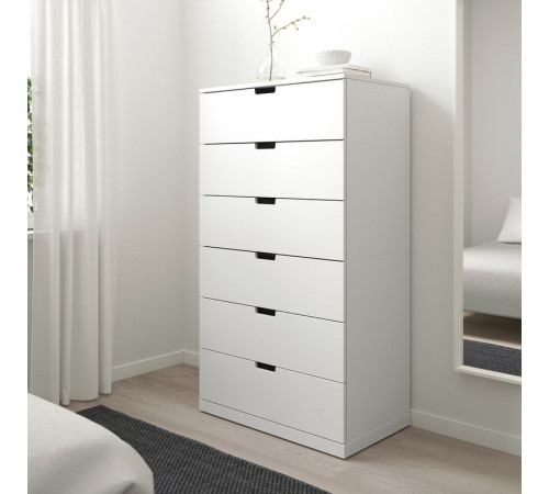 Komoda, 6 szuflad, biały NORDLI 892.394.99