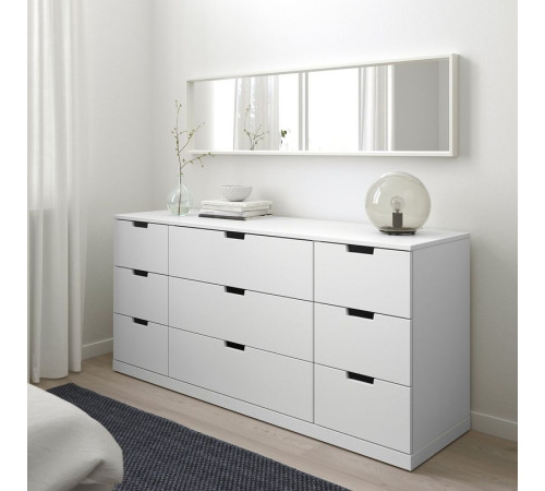 Komoda, 9 szuflad, biały NORDLI 892.395.07
