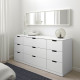 Komoda, 9 szuflad, biały NORDLI 892.395.07