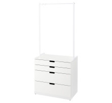 Комод, 4 ящика, белый NORDLI 893.368.72