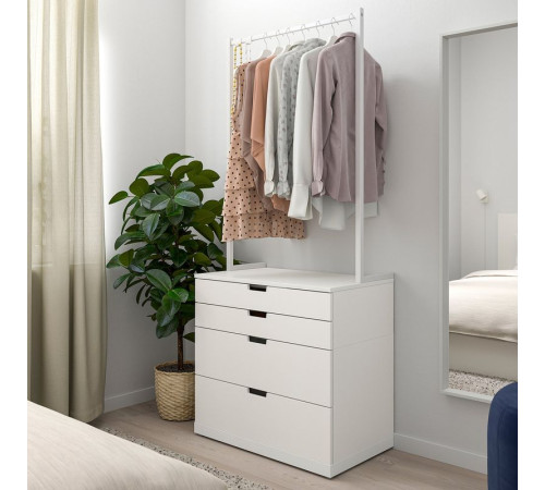 Комод, 4 ящика, белый NORDLI 893.368.72