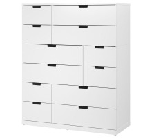 Комод, 12 ящиков, белый NORDLI 992.394.89