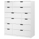 Komoda,12 szuflad, biały NORDLI 992.394.89