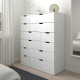 Komoda,12 szuflad, biały NORDLI 992.394.89