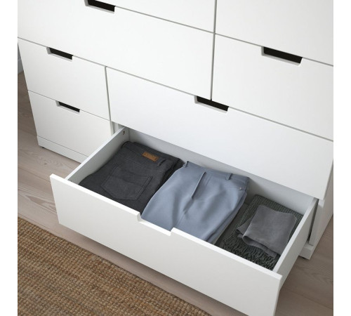Komoda,12 szuflad, biały NORDLI 992.394.89