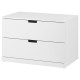 Komoda, 2 szuflady, biały NORDLI 992.394.94