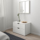 Komoda, 2 szuflady, biały NORDLI 992.394.94