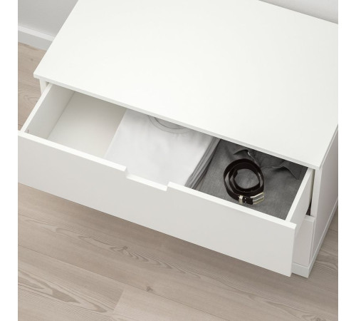 Komoda, 2 szuflady, biały NORDLI 992.394.94