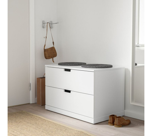 Komoda, 2 szuflady, biały NORDLI 992.394.94