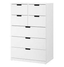 Комод, 7 ящиков, белый NORDLI 992.395.02