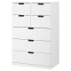 Komoda, 7 szuflad, biały NORDLI 992.395.02