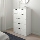 Komoda, 7 szuflad, biały NORDLI 992.395.02