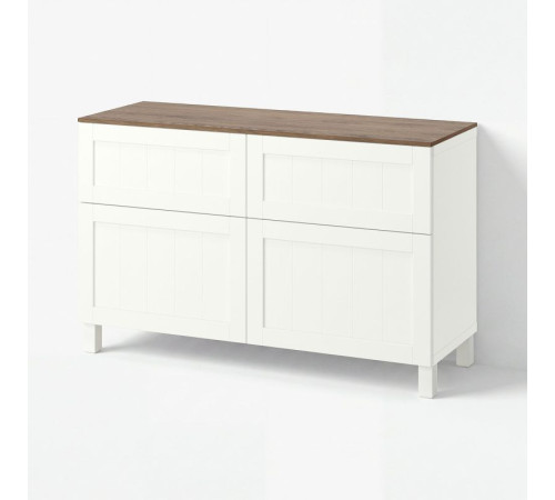 Полка с дверцами и ящиками, белая/Pipmakare white BESTÅ 795.980.96