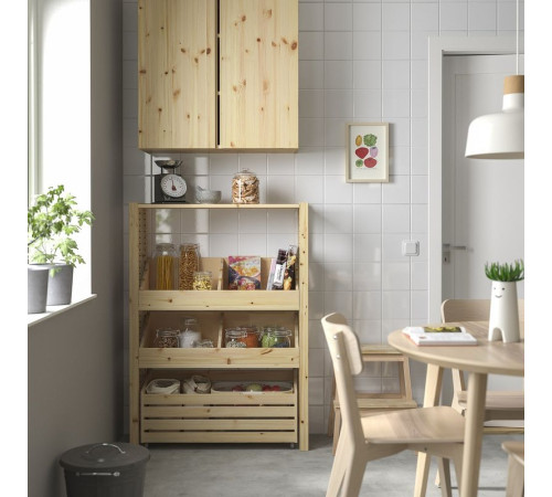 Regał, z 2 pojemnikami/sosna IVAR 695.905.76