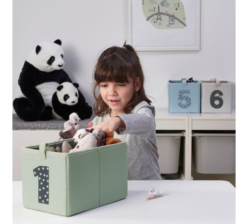 Коробка, 3 шт., зелено-голубой/бежевый BARNDRÖM 105.606.23