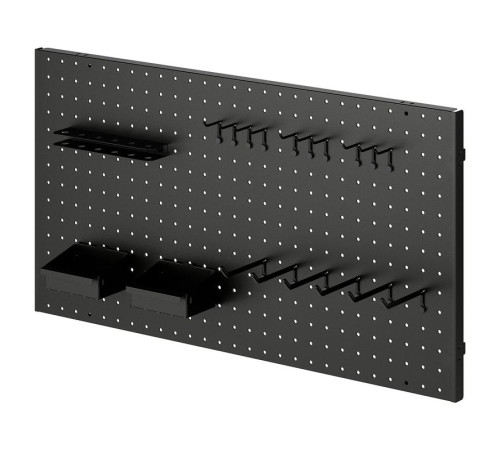 Tablica perforowana, zestaw 20 szt, czarny BROR 305.704.14
