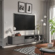 Szafka na TV,hifi, ciemnoszary/szkło bezbarwne EKET 195.809.85