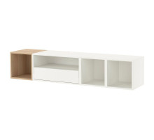 Szafka na TV,hifi, biały/dąb bejcowany na biało EKET 295.809.99