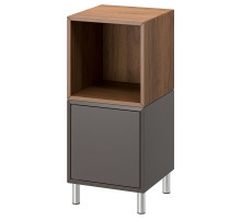 Шкафчик с ножками, темно-серый/коричневый орех EKET 394.903.33
