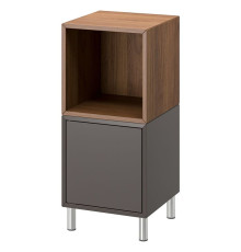 Kombinacja szafek z nóżkami, ciemnoszary/brązowy orzech EKET 394.903.33