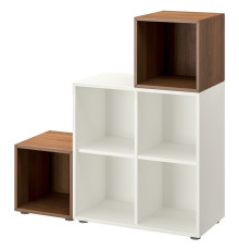 Kombinacja szafek ze stopkami, biały/brązowy orzech EKET 494.903.42