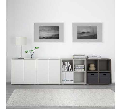 Kombinacja szafek ze stopkami, ciemnoszary/ciemnoszary EKET 494.907.52