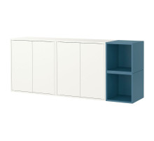 Kombinacja szafek ściennych, biały/ciemny szaroniebieski EKET 696.020.51