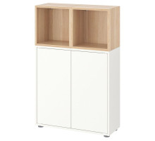Kombinacja szafek ze stopkami, biały/imitacja dębu bejcowanego na biało EKET 794.950.84
