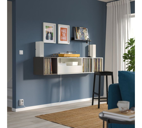 Szafka na TV,hifi, biały/ciemnoszary EKET 895.810.00