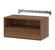 Półka ścien n media z listwą mocuj, brązowy orzech EKET 095.809.76