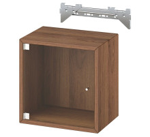 Szafka śc/szkl drzwi, brązowy orzech EKET 295.330.12