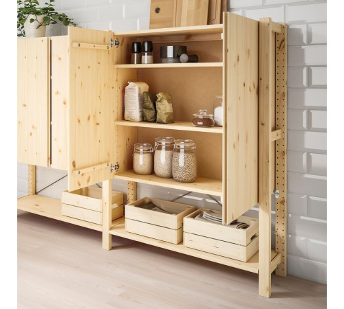 2 sekcje/półki/szafka, sosna IVAR 394.038.21