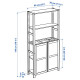Regał, z 2 drzwi sosna/filc filc IVAR 795.725.72