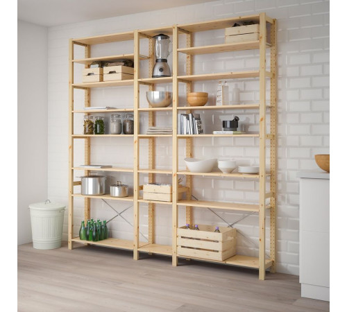 3 sekcje/półki, sosna IVAR 894.039.46