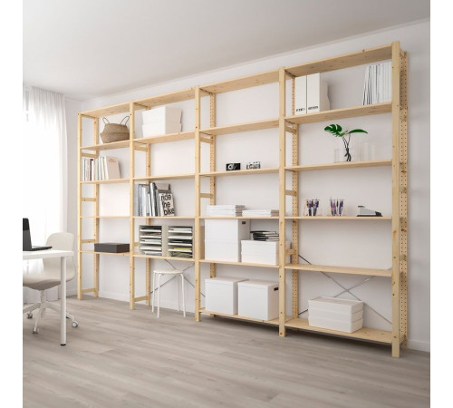 4 sekcje/półki, sosna IVAR 894.039.51